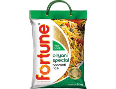 Fortune Biryani Special Basmati Rice, Extra long grain basmati rice, 5 KG