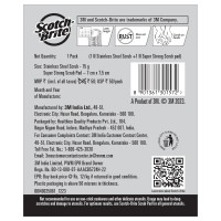 Scotch-Brite 1 Stainless Steel Scrubber (15g) and 1 Scrub pad Combo
