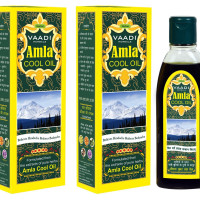 Vaadi Herbals Value Pack of Amla Cool Oil with Brahmi and Amla Extract, 200ml x 2
