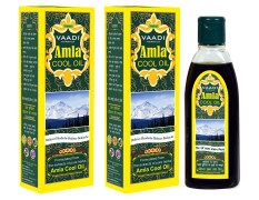 Vaadi Herbals Value Pack of Amla Cool Oil with Brahmi and Amla Extract, 200ml x 2
