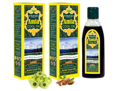 Vaadi Herbals Value Pack of Amla Cool Oil with Brahmi and Amla Extract, 200ml x 2