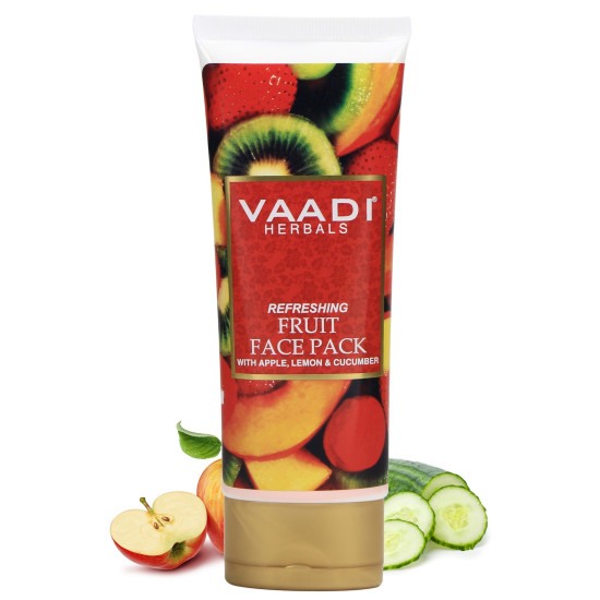 Vaadi Herbals Refreshing Fruit Pack with Apple Lemon and Cucumber, 120g