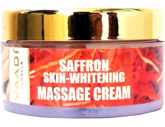 Vaadi Herbals Saffron Skin Whitening Massage Cream, Basil Oil and Shea Butter, 50g