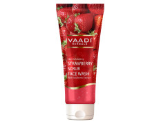 Vaadi Herbals Strawberry Scrub Face Wash with Mulberry Extract, 60g