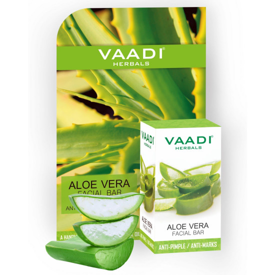 Vaadi Herbals Aloe Vera Facial Bar with Extract of Tea Tree, 25g