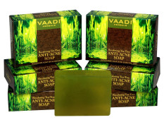 Vaadi Herbals Becalming Tea Tree Soap Anti Acne Therapy, 75g x 6