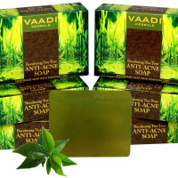 Vaadi Herbals Becalming Tea Tree Soap Anti Acne Therapy, 75g x 6