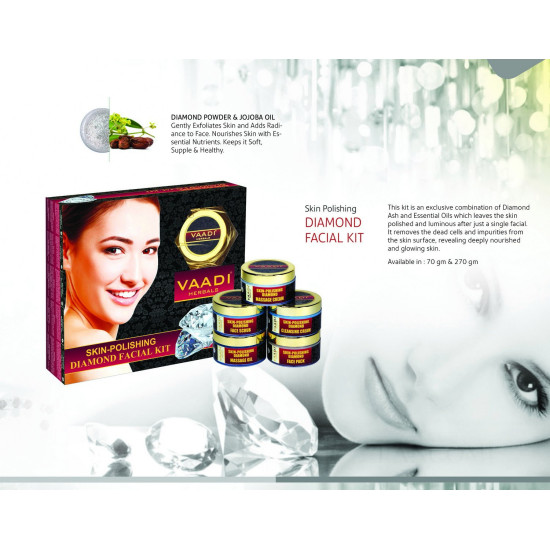 Vaadi Herbals Skin Polishing Diamond Facial Kit, 270g