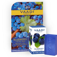 Vaadi Herbals Blueberry Facial Bar with Extract of Mint, 25g