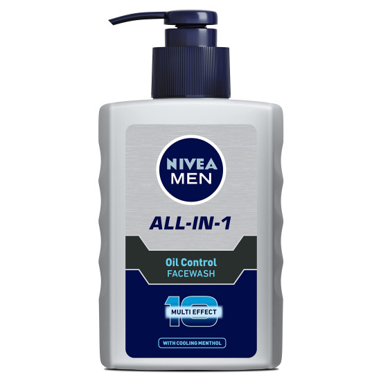 Nivea Men Face Wash, Oil Control For 12Hr Oil Control With 10X Vitamin C Effect, 150 ml