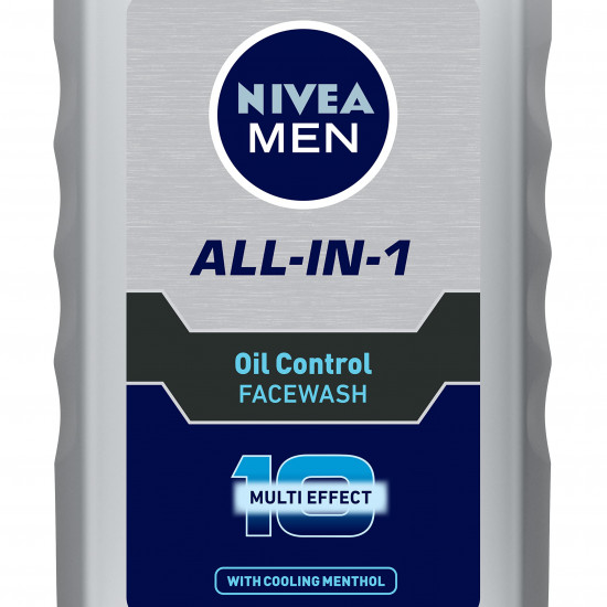 Nivea Men Face Wash, Oil Control For 12Hr Oil Control With 10X Vitamin C Effect, 150 ml