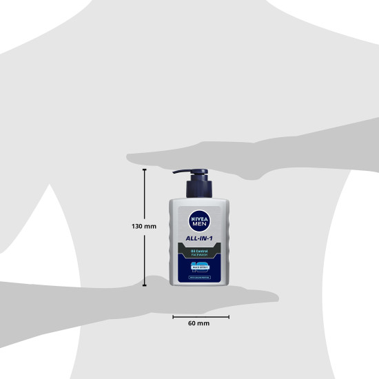 Nivea Men Face Wash, Oil Control For 12Hr Oil Control With 10X Vitamin C Effect, 150 ml