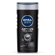 NIVEA Men Body Wash, Active Clean with Active Charcoal, Shower Gel for Body, Face & Hair, 250 ml