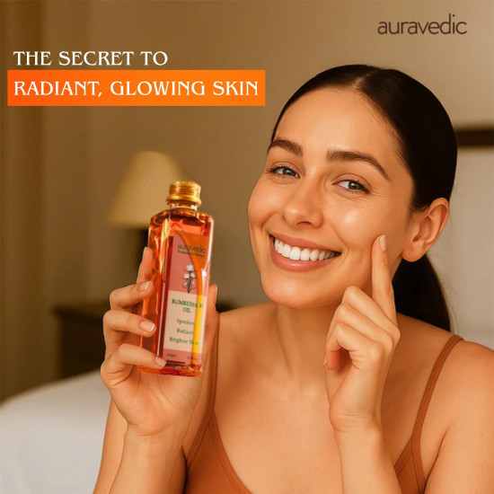Auravedic Kumkumadi Oil For Face 100 Ml, Kumkumadi Tailam Face Oil For Glowing Skin, Dark Spot Corrector Face Serum
