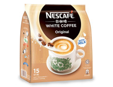 Nescaf Ipoh White Coffee ORIGINAL (15 Sachets) - "Oh So Creamy" ★ Premix Instant Coffee ★ Deliciously Milky, Creamy and Aromatic Coffee with a Rich Layer of Foam ★ Just Mix with Water, No Need of Sugar an