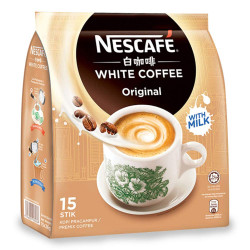 Nescaf Ipoh White Coffee ORIGINAL (15 Sachets) - "Oh So Creamy" ★ Premix Instant Coffee ★ Deliciously Milky, Creamy and Aromatic Coffee with a Rich Layer of Foam ★ Just Mix with Water, No Need of Sugar an
