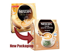 Nescaf Ipoh White Coffee ORIGINAL (15 Sachets) - "Oh So Creamy" ★ Premix Instant Coffee ★ Deliciously Milky, Creamy and Aromatic Coffee with a Rich Layer of Foam ★ Just Mix with Water, No Need of Sugar an