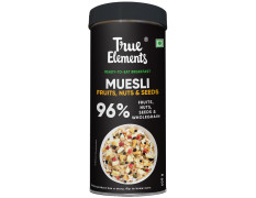 True Elements Muesli Fruits, Nuts & Seeds 400gm - Breakfast Cereal | 100% Wholegrain | Muesli with Freeze Dried Fruits