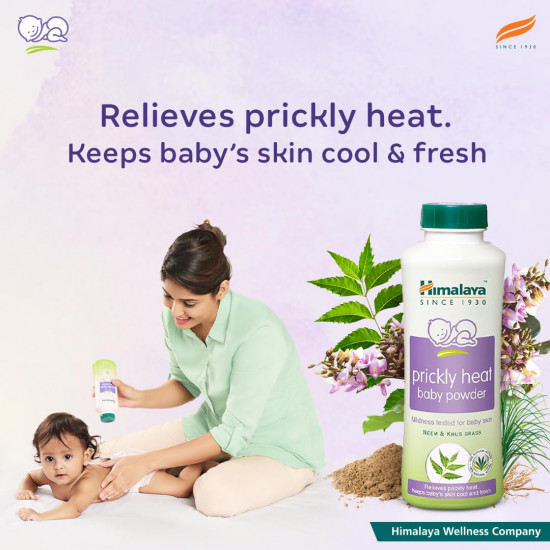Himalaya Baby Prickly Heat Powder with Vetiver and Neem, Pack of 1 - 200g
