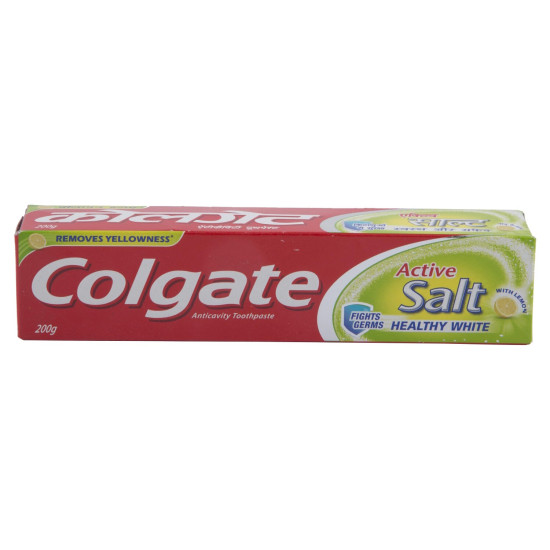 Colgate Toothpaste - Anticavity Active Salt with Lemon, 200 g Tube