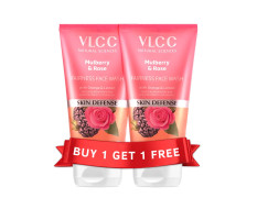 VLCC Mulberry & Rose Facewash - 150ml X 2 | Buy One Get One (300ml) | For Visible Glow and Fairness | With Rose, Mulberry, Orange & Lemon Peel Extract.