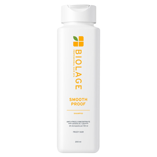 Biolage Smooth Proof Anti-Frizz Shampoo | Up to 72HR Frizz Control | With Camellia Oil & Glycerin | For Dry and Frizzy Hair | For Women and Men | Vegan & Cruelty-Free