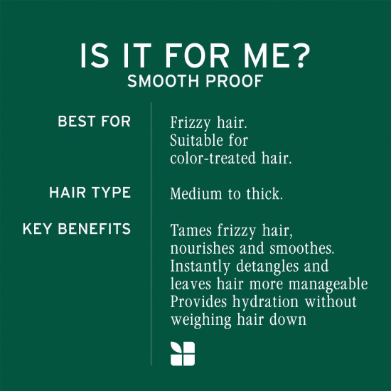 Biolage Smooth Proof Anti-Frizz Shampoo | Up to 72HR Frizz Control | With Camellia Oil & Glycerin | For Dry and Frizzy Hair | For Women and Men | Vegan & Cruelty-Free
