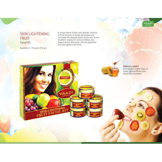 Vaadi Herbals Skin Lightening Fruit Facial Kit, 70g