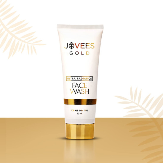 Jovees Herbal Ultra Radiance Gold Face Wash | Gives Nourished & Hydrated Skin, Reduce Dark Spot And Improves Skin Texture | For All Skin Types 100ML (Pack of 1)