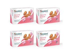Himalaya Herbals Soap, Almond and Rose, 125g (Pack of 4, Save Rupees 20)
