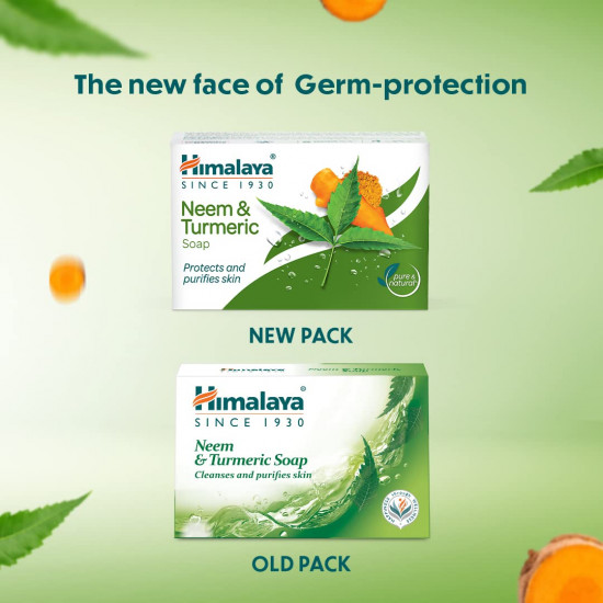 Himalaya Herbals Neem and Turmeric Soap, 125gm (Pack of 4) with Value Pack Save Rs.20