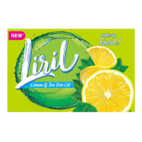 Liril Lemon & Tea Tree Soap, Maintains Oil Balance, Removes Germs For Fresh And Moisturized Skin, 125 g