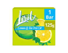 Liril Lemon & Tea Tree Soap, Maintains Oil Balance, Removes Germs For Fresh And Moisturized Skin, 125 g