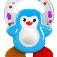 Giggles Funskool, Penguin Pal Teether Rattle, Multi Color, 3 Months +