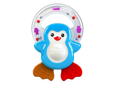 Giggles Funskool, Penguin Pal Teether Rattle, Multi Color, 3 Months +