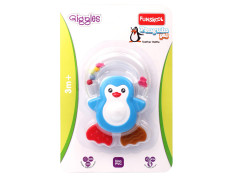 Giggles Funskool, Penguin Pal Teether Rattle, Multi Color, 3 Months +