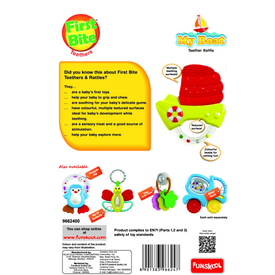 Funskool Giggles My Boat Teether Rattle 2015, Multi Color