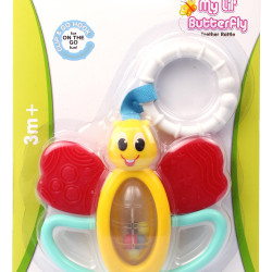 Giggles Funskool My Lil Butterfly Teether Rattle, Multi Color, 4 Months and Above