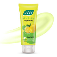 Joy Skin Fruits Lemon Brightening Face Wash 100ml | with Vitamin C for Glowing Skin | Reduces Dark Spots, Removes Excess Oil & Dirt | For Normal to Oily Skin