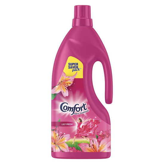 Comfort Lily Fresh Fabric Conditioner 1.6 L | After Wash Liquid Fabric Softener (Super Saver Offer Pack) | Softness, Shine & Long Lasting Freshness