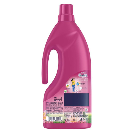 Comfort Lily Fresh Fabric Conditioner 1.6 L | After Wash Liquid Fabric Softener (Super Saver Offer Pack) | Softness, Shine & Long Lasting Freshness