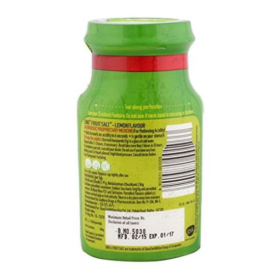 Eno Fruit Salt - Lemon, 100g Bottle