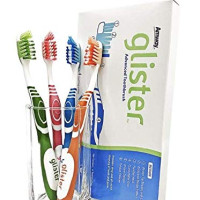 Amway Advanced Persona Glister Manual Toothbrush For Adults- Pack Of 4, Multicolor