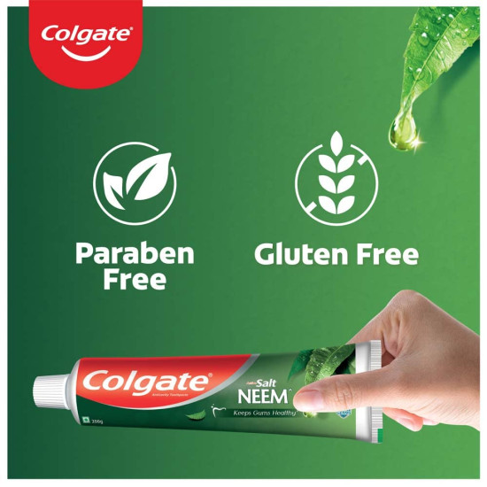 Colgate Active Salt Neem 200g Toothpaste, Germ Fighting Toothpaste For Healthy, Tight Gums, Oral Care