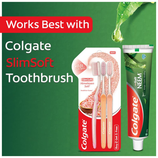 Colgate Active Salt Neem 200g Toothpaste, Germ Fighting Toothpaste For Healthy, Tight Gums, Oral Care