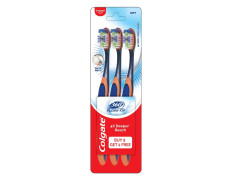 Colgate Toothbrush-360 Degree Flosstip for adults,Manual,Black,Pack of 3