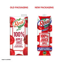 Real Activ 100% Apple Fruit Juice - 1L | No Added Sugars & Preservatives | Rich in Vitamin C | Goodness of Best Apple | Tasty, Refreshing & Energizing Fruit Drink