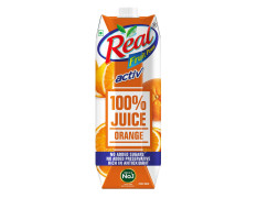 Real Activ 100% Orange Fruit Juice - 1L | No Added Sugars & Preservatives | Rich in Vitamin C | Goodness of Best Oranges | Tasty, Refreshing & Energizing Fruit Drink