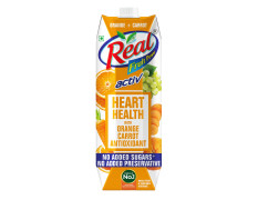 Real Activ Orange Carrot Fruit Juice - 1L | No Added Sugars, No Added Preservatives | Helps in Heart Health | Mix Fruit & Vegetable Juice | Tasty, Healthy & Refreshing Drink