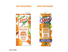 Real Activ Orange Carrot Fruit Juice - 1L | No Added Sugars, No Added Preservatives | Helps in Heart Health | Mix Fruit & Vegetable Juice | Tasty, Healthy & Refreshing Drink